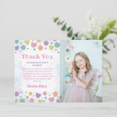 Carte de remerciement photo d'anniversaire de bonb (Debout devant)