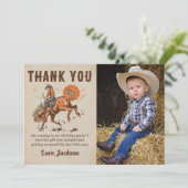 Carte de remerciement photo d'anniversaire de cow- (Debout devant)