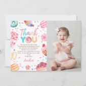 Carte de remerciement photo d'anniversaire de fill (Devant)