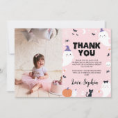 Carte de remerciement photo d'anniversaire de fill (Devant)