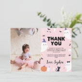 Carte de remerciement photo d'anniversaire de fill (Debout devant)