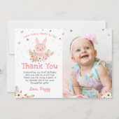 Carte de remerciement photo d'anniversaire de papi (Devant)