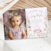 Carte de remerciement photo d'anniversaire enchant