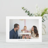 Carte de remerciement photo d'anniversaire minimal (Debout devant)