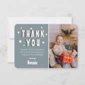 Carte de remerciement photo d'anniversaire pour en (Devant)