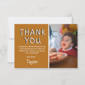 Carte de remerciement photo d'anniversaire pour en (Devant)