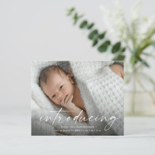 Carte de remerciement photo de bébé à budget