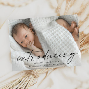 Carte de remerciement photo de bébé à petit budget