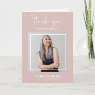 Carte de remerciement photo de condoléances écritu
