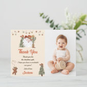 Carte de remerciement photo de fête de Noël du Pèr (Debout devant)