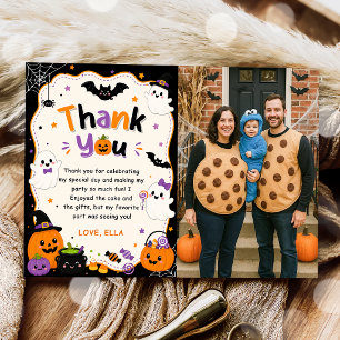 Carte de remerciement photo de fête d'Halloween co