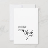 Carte de remerciement photo de mariage avec texte  (Devant)