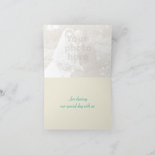 Carte de remerciement photo de mer scintillante pe (Intérieur)