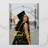 Carte de remerciement photo de remise de diplôme a (Recto)