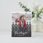 Carte de remerciement photo de remise de diplôme m (Debout devant)