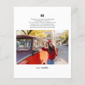 Carte de remerciement photo de remise de diplôme m (Dos)