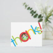 Carte de remerciement photo d'enfants colorés mign (Debout devant)