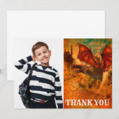 Carte de remerciement Photo Dragon (Devant / Derrière)