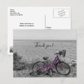 Carte de remerciement photo d'un vélo de couleur s (Devant / Derrière)