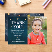 Carte de remerciement photo Espace Sidéral Enfants