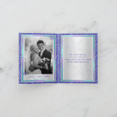 Carte de remerciement photo flocon de neige avec p (Intérieur)