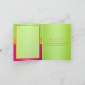 Carte de remerciement photo florale rose orange ci (Intérieur)