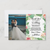 Carte de remerciement Photo Florale Tropicale Aloh (Devant)