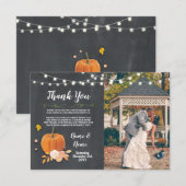Carte de remerciement Photo Lumières de citrouille (Devant / Derrière)