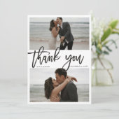 Carte de remerciement photo minimaliste (Debout devant)