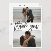 Carte de remerciement photo minimaliste (Devant / Derrière)