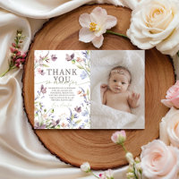 Carte de remerciement photo Petite Fleur Sauvage