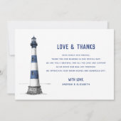 Carte de remerciement Photo & Phare (Dos)