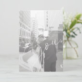 Carte de remerciement photo plate à scénario minim (Debout devant)