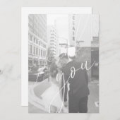 Carte de remerciement photo plate à scénario minim (Devant / Derrière)