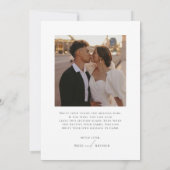 Carte de remerciement photo plate à script minimal (Dos)