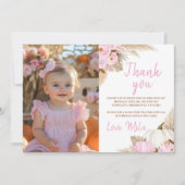 Carte de remerciement photo pour l'anniversaire de (Devant)