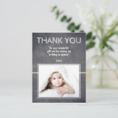 Carte de remerciement photo pour l'anniversaire mo (Debout devant)