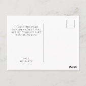 Carte de remerciement photo pour le premier annive (Dos)