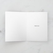 Carte de remerciement photo simple script (Intérieur)