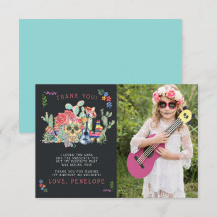 Carte de remerciement photo Sugar Skulls Jour des