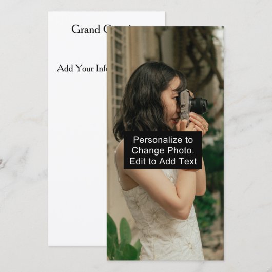 Carte de remerciement photo texte pour événement d (Devant / Derrière)