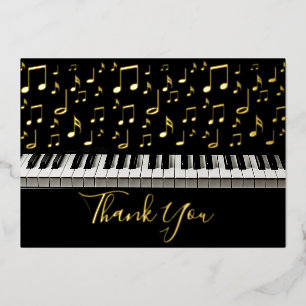 carte de remerciement piano