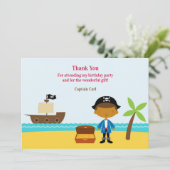 Carte de remerciement Pirate Capitaine (Debout devant)
