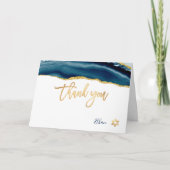 Carte de remerciement PixDezines H2 Agate sarcelle (Devant)