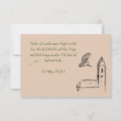 Carte de remerciement plane Communion Confirmation (Dos)