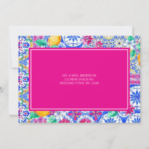 Carte de remerciement plat aquarelle citron italie