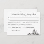 Carte de remerciement plat de l'horizon de Chicago (Devant / Derrière)