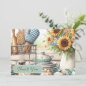 Carte de remerciement plat pour Baby Shower de cui (Debout devant)