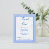 Carte de remerciement plat pour mariage flocon de  (Debout devant)