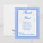 Carte de remerciement plat pour mariage Snowflake (Devant / Derrière)